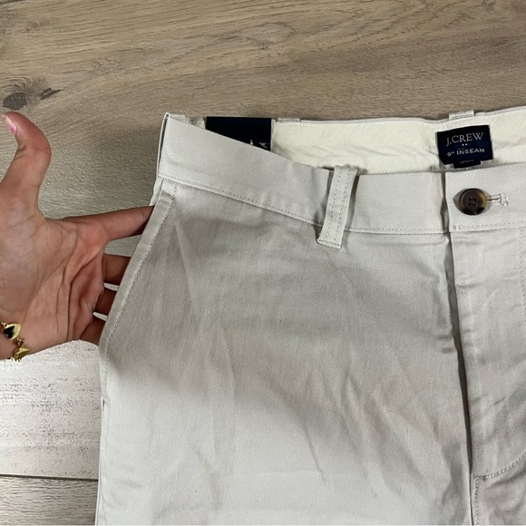 JCrew Men’s 9” Stretch Chino Light Khaki Tan Shorts NWT - Picture 8 of 13